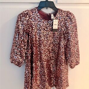 Cotton on kids Sequin Burgundy dress